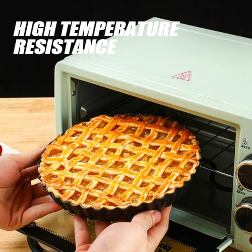 8 inch Quiche Pan, 22cm Tart Tin with Loose Base, Non-Stick Flan Tin with Removable Bottom, Fluted Round Deep Flan Dish, Carbon Steel Pie Pan for Baking Quiches, Pies, Flans, Cheese - Image 6