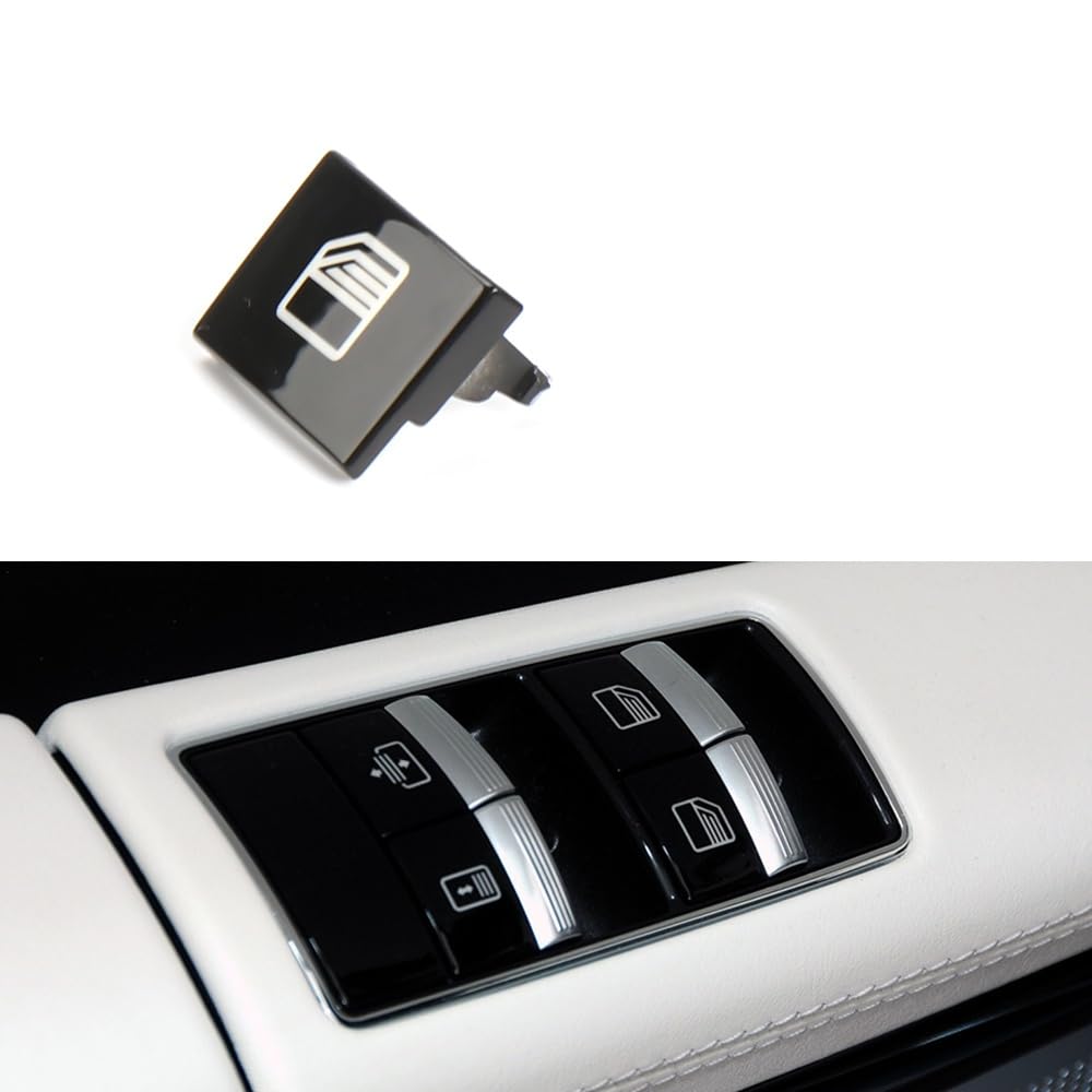 Window Switch Button Covers for Mercedes Benz S class, Rear Window Switch Repair Button Caps（Fits Mercedes Benz W221 2009-2013） (No.6)