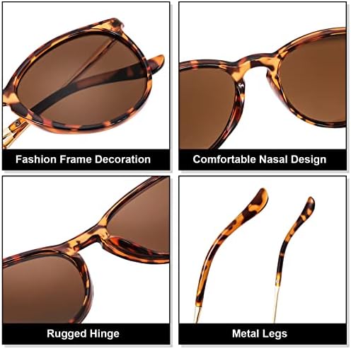 Vintage Round Polarized Sunglasses UV400 - 3 Pack for All - Image 3