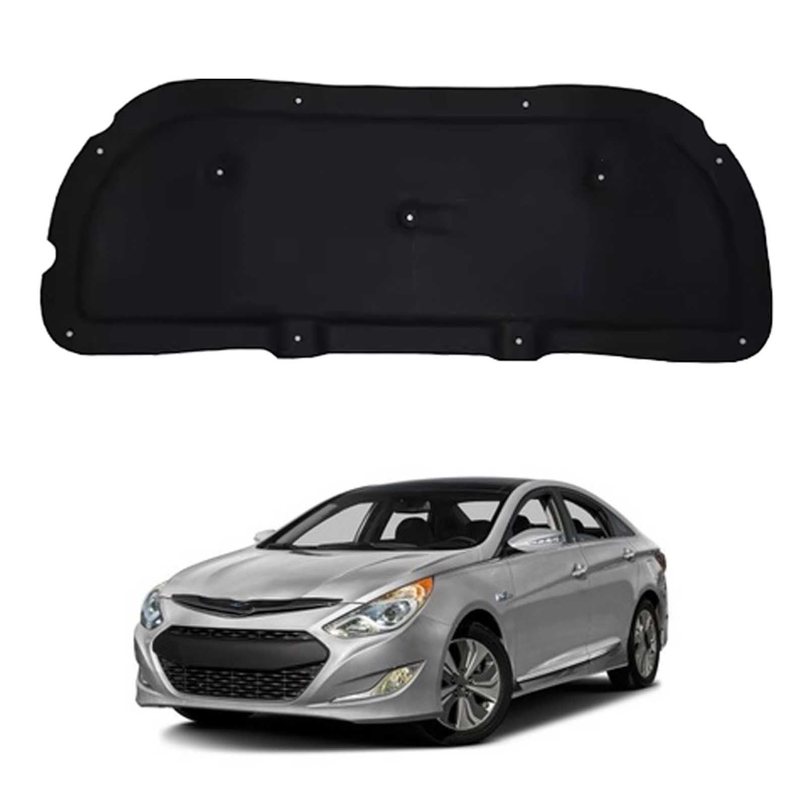 Papep Normal Heat Shield & Soundproof Cotton For Hyundai Sonata 2010-2015, Bonnet Engine Insulation Mat, Noise Reduction Thermal Liner Cover For Car Hood