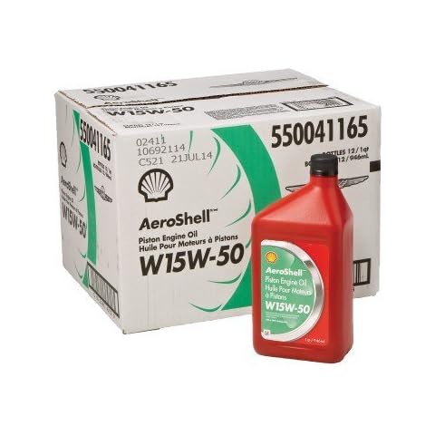 Aeroshell SHAEW155-12 15W50 Shell Aviation Oil, 1 Quart, 12 Pack Cover