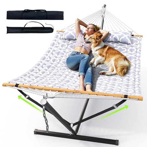 ANAGOO Double Hammock with Stand for Outdoor, Heavy...