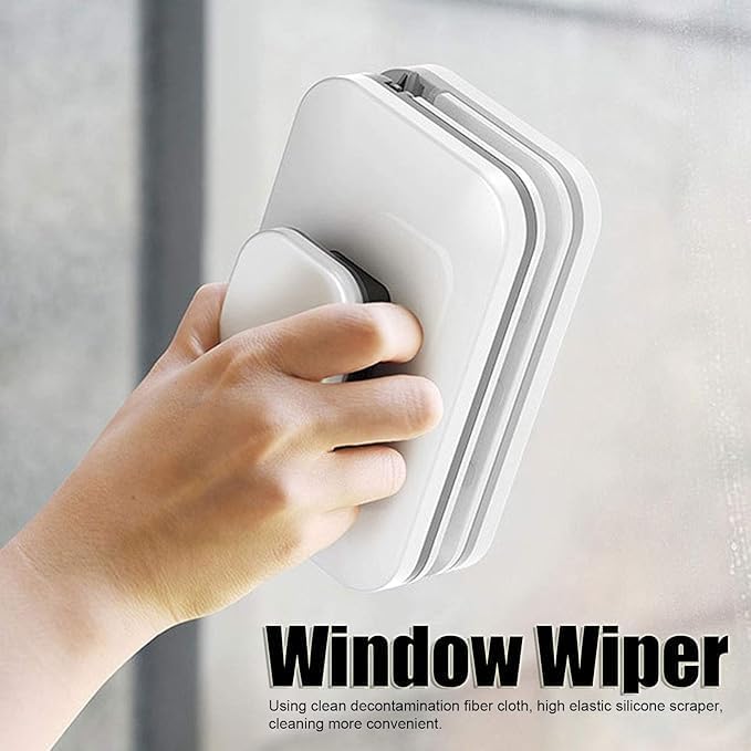 Amella E-Kitchen Window Cleaning Brush 2 Sides | Magnetic Window Cleaner | Glass Cleaner Magnetic | Cleaning Tools for Home Cleaning Products for House, Building, Office, and Shower Windows 2