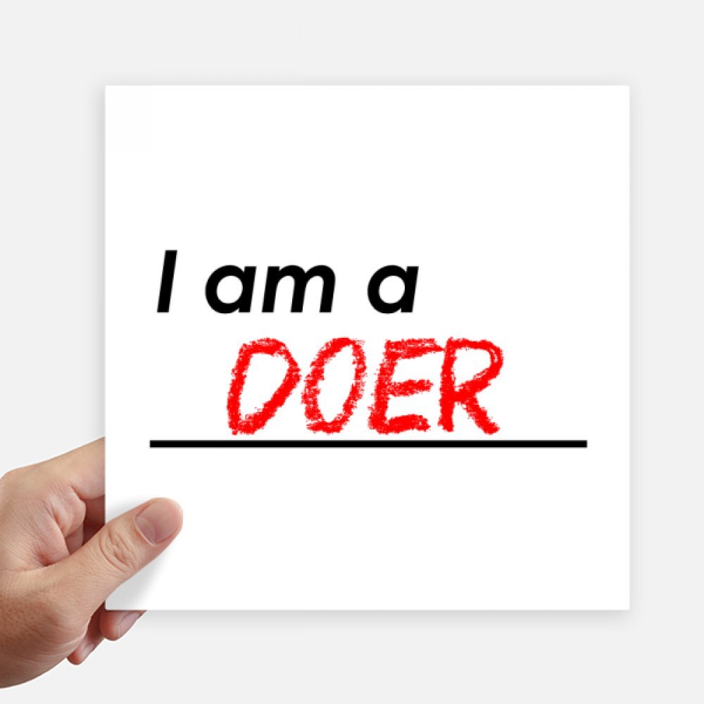 Autocollant carré customisation valise et PC portable sticker citation DIYthinker 4Pcs