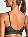 SYROKAN Women's Sports Bra Wireless Comfort High Impact Support Bounce Control Plus Size Workout Bra Black/Grey-1 38DD