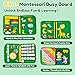 Qizfun Toddler Busy Board Montessori Toys – Sensory Busy Book, Educational Learning Travel Toy for Airplane & Car, Keeps Toddlers Engaged, Birthday Gifts for Toddler Boys Girls
