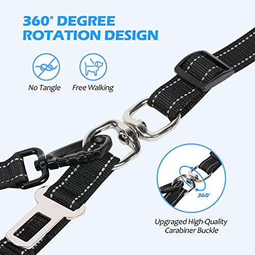 Hands Free Dog Leash, Youthink No Tangle Medium Large Dog Leash, Adjustable Waist Belt, Dual Padded Handles, Retractable Reflective Double Dog Leash For Training Walking Running(Up To 400Lbs) #TOP2