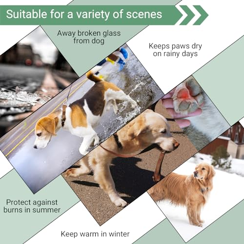 LiebeDD Hundeschuhe Pfotenschutz 4 Stück Hund Verletzung Leckschutz Hundesocken Anti Rutsch Hunde Schuhe Outdoor mit Wasserdicht Sohle, Grün, XL