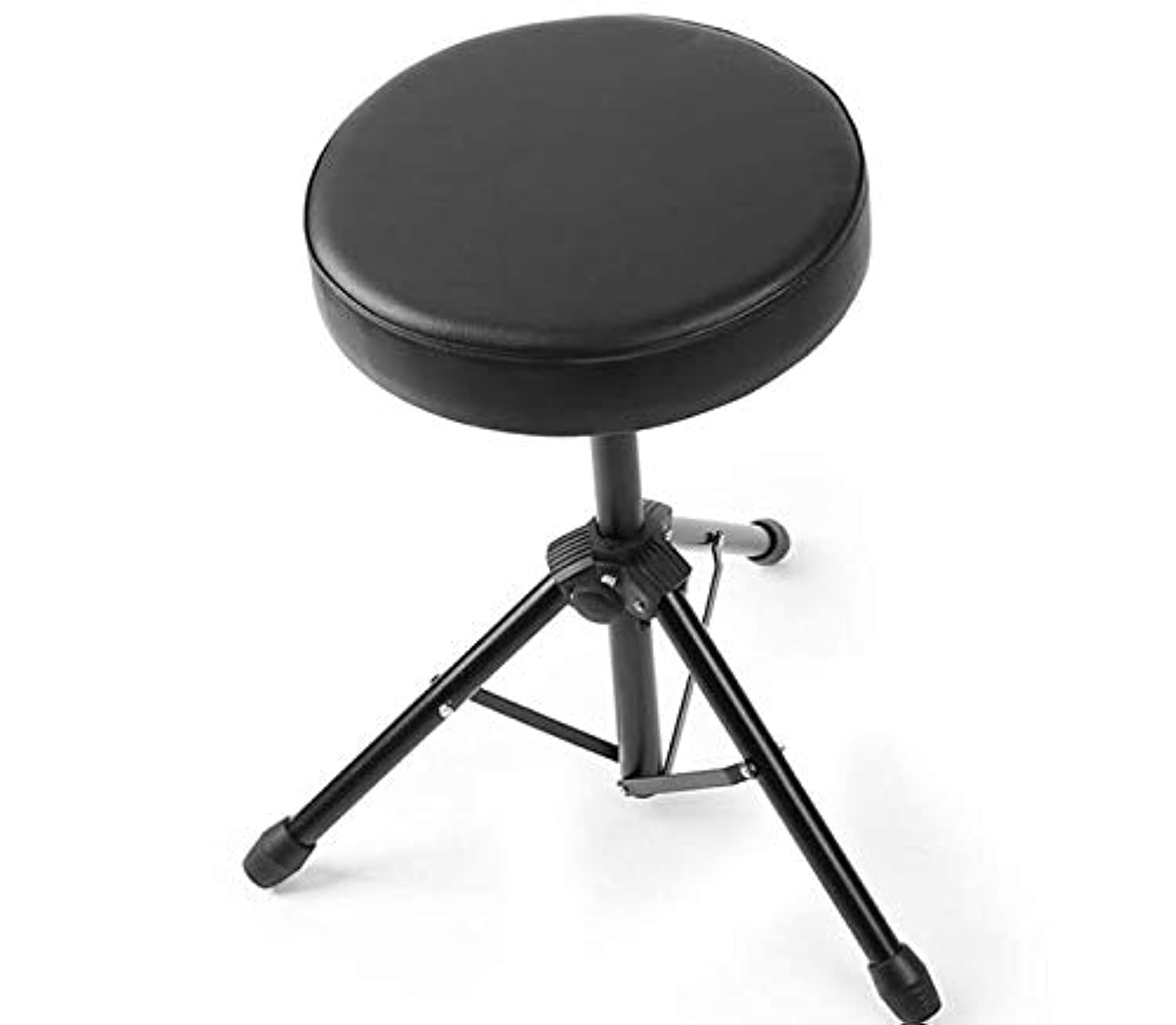 Black - Folding Music Guitar Keyboard Drum Stool Rock-Band Piano Chair Seat