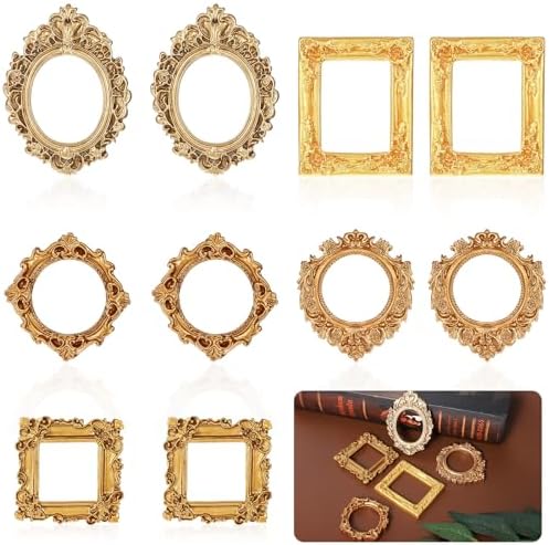 Amazon.com - Tyqour 10pcs Small Picture Frames Gold Mini Picture Frames ...