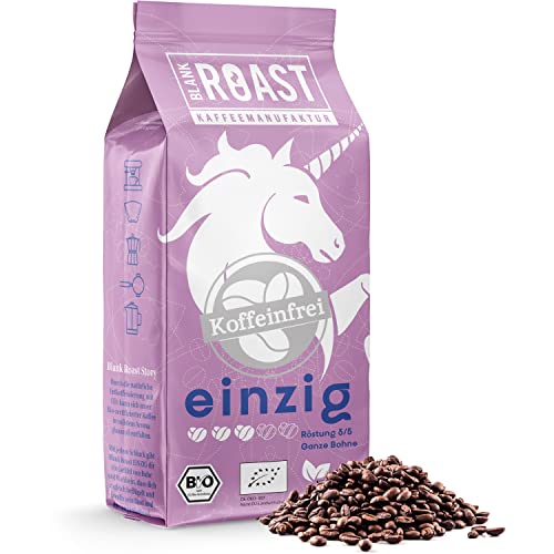 Blank Roast - POUZE - 1 kg - BIO kávová zrna bez kofeinu - 100% Arabica z Peru - šetrně a ekologicky šetrná bez kofeinu - s nízkým obsahem kyselin s plnou smetanou - ideální pro jakýkoli typ přípravy