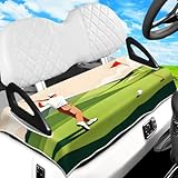 peacoblue Golfwagen-Sitzbezüge Waschbar Golf Spielen Auf Einem Golfplatz Golfwagen-Sitztuchdecke, weich und bequem, passend für EZGO, Clubauto und andere 2-Sitzer-Golfwagen