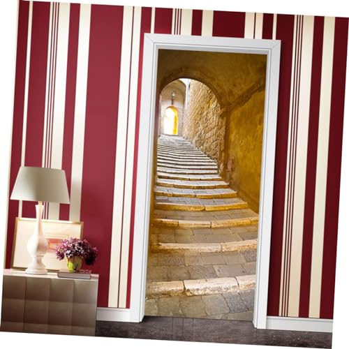 Décoration d'intérieur escalier pierre autocollants 2 pièces