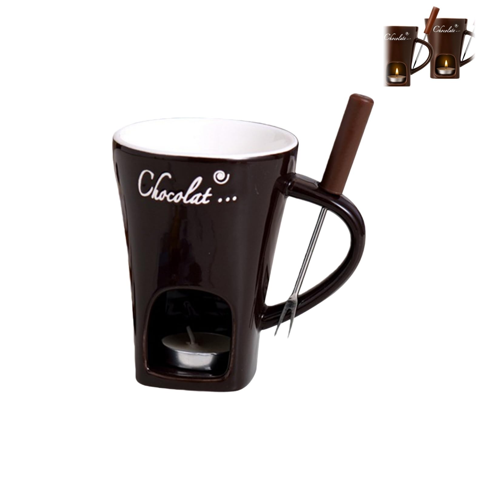 Tasse à fondue au chocolat pour vos soirées gourmandes en duo