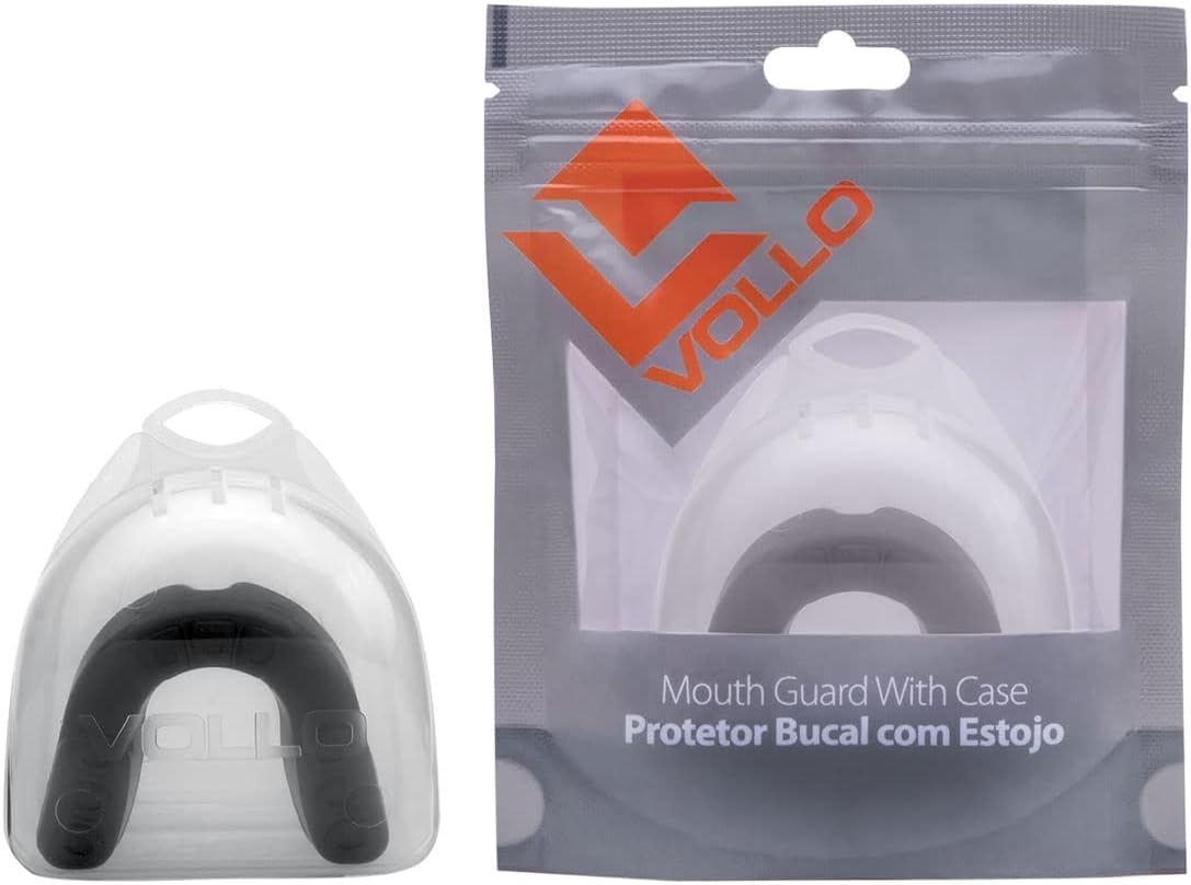 Protetor Bucal com Estojo - Preto, Vollo Sports