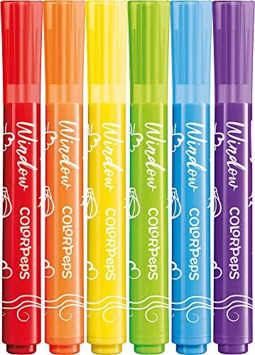 Maped Color'Peps Window Marker Felt Colouring Pens (Pack of 6)
