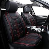 Coverado Car Seat Covers, Waterproof Faux Leather Line Pattern Automotive Vehicle Cushion Protector,...
