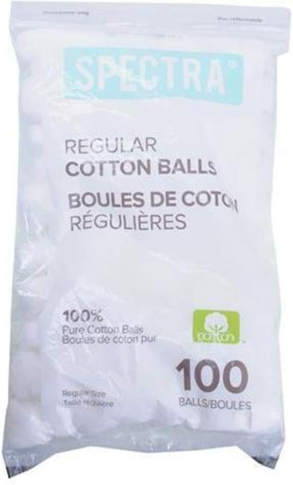 GREAT LAKES WHOLESALESpectra 100 Count Balls100% Cotton Balls are Ideal for Cosmetic Use, B019TEEXS2