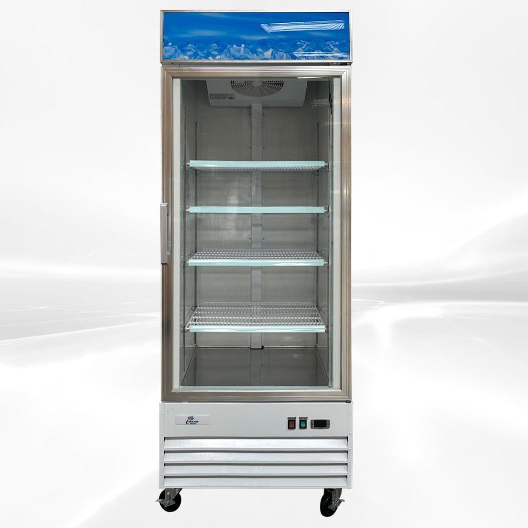 Cooler Depot Commercial Freezer Glass 1-Door 32"Width Coated Steel Frame&Exterior, Aluminium Interior, Reach-In 23 Cu. Ft Display Merchandiser Nsf -10°F~ 0°F Bottom-Mounted Restaurant D648bmf on Fridge.com - View 6