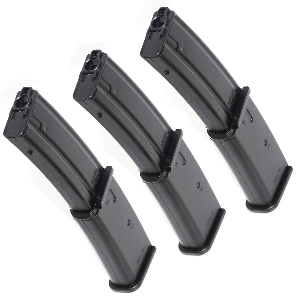 Airsoft Softair 3pcs 190rd Mag Hi-Cap Magazin Lange Typ für R4 MP7 MP7A1 AEG Schwarz