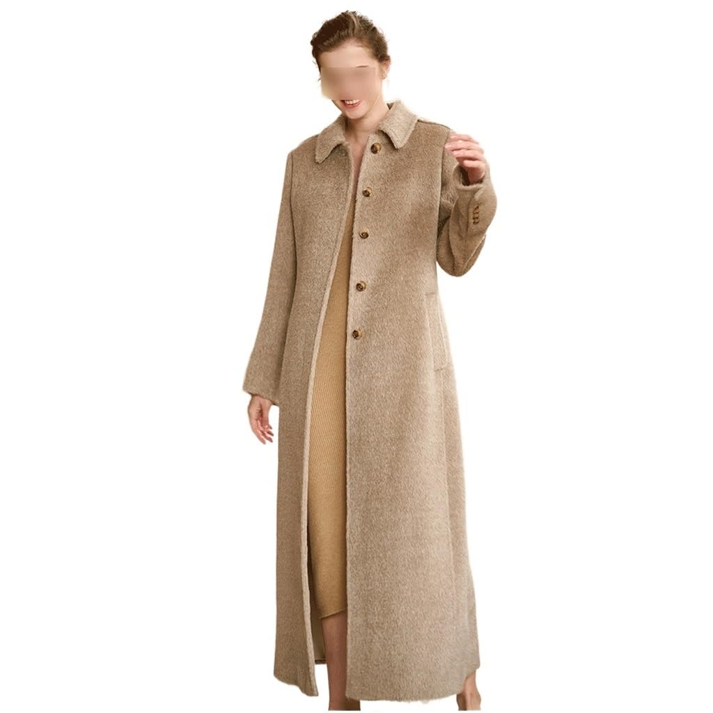 Amazon.co.jp: CSCDD オートミールカラーの高級両面アルパカコート
