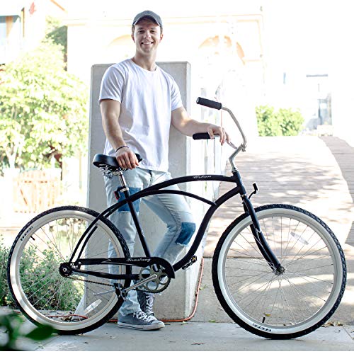 Firmstrong Urban Man Beach Cruiser Bike, Mens Bicycle 26-Inch, 1-Speed, Chrome
