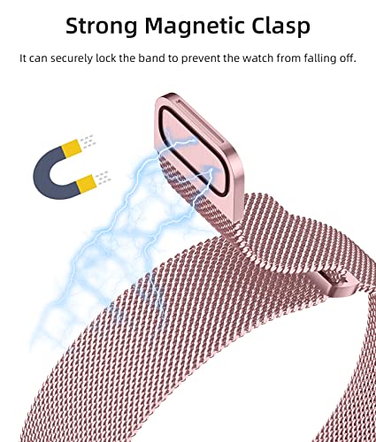 Image of Magnetic Band Compatible for Apple Watch Bands Women Men 40mm 38mm 41mm 42mm 46mm 44mm 45mm 49mm, Stainless Steel Mesh Metal Sport Strap Wristband iWatch Series 11 10 9 8 7 6 5 4 3 2 1 SE Ultra