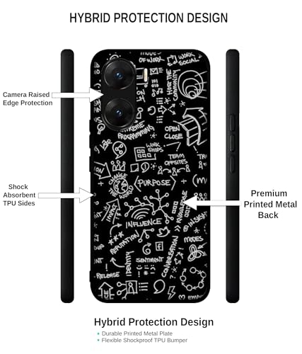 Image of Formulas Design Premium 2D Printed Metal Back Case Cover for Vivo V29E 5G