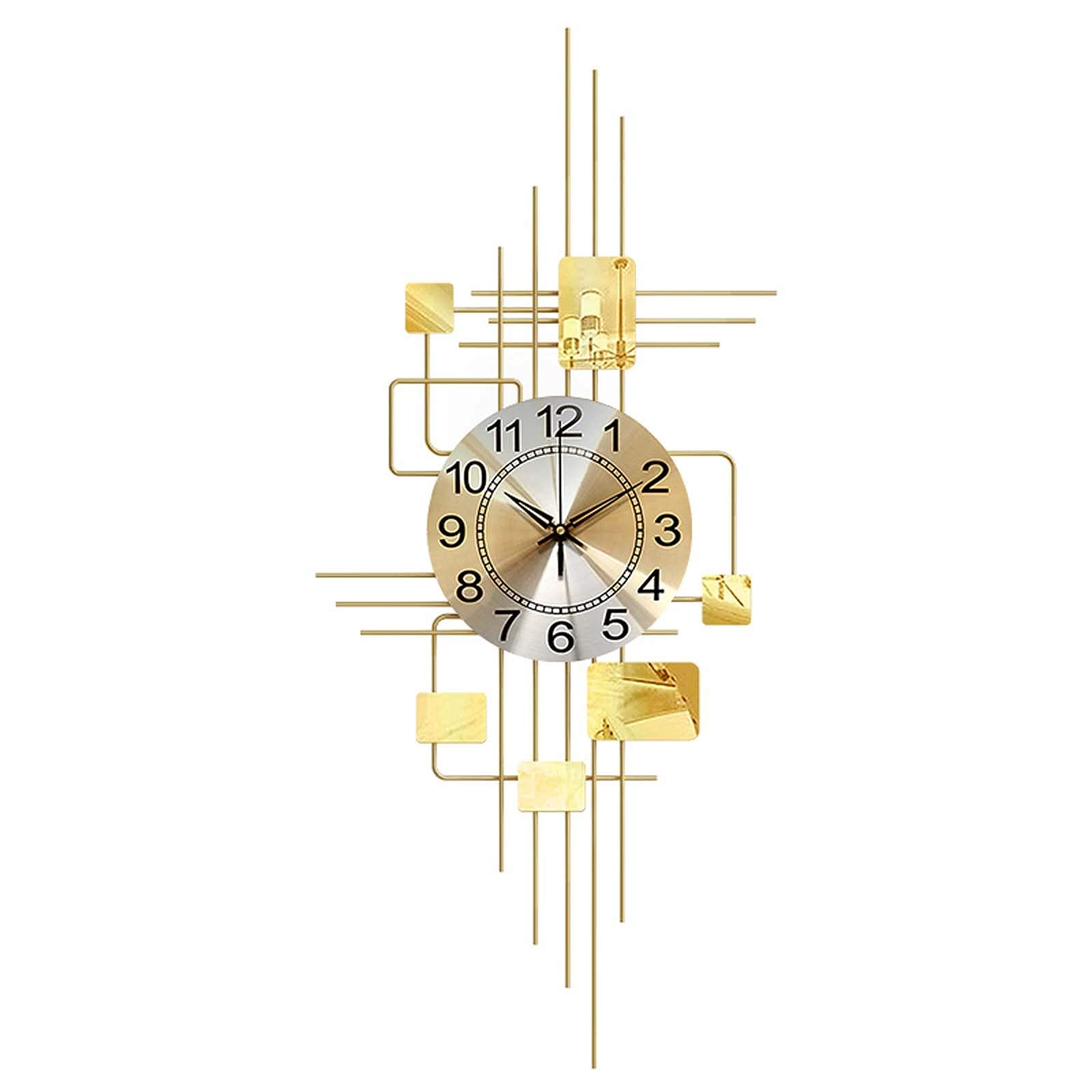 SaryEdge Nordic Metal Wall Clock - Silent Living Room Decor for Home & Restaurant - Stylish Modern Design, Perfect for Bedroom, Office, and Kitchen -,