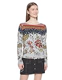 , , , , 213, Pullover Desigual Damen JERS_Chintz Pullover, Grau (Gris Vigore Claro 2042), X-Large