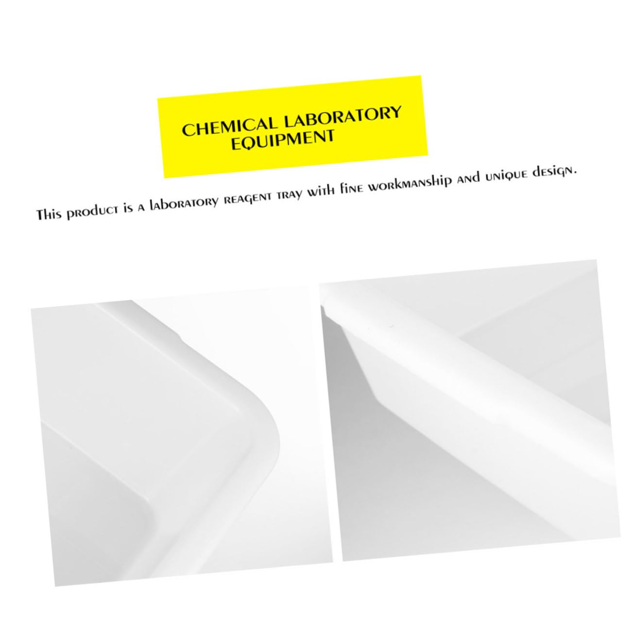 3 Stück Experimentiertablett aus Säure und Laugenbeständigem Kunststoff mit Großen Mittleren und Kleinen Reagenzschalen für Labor und Chemieunterricht