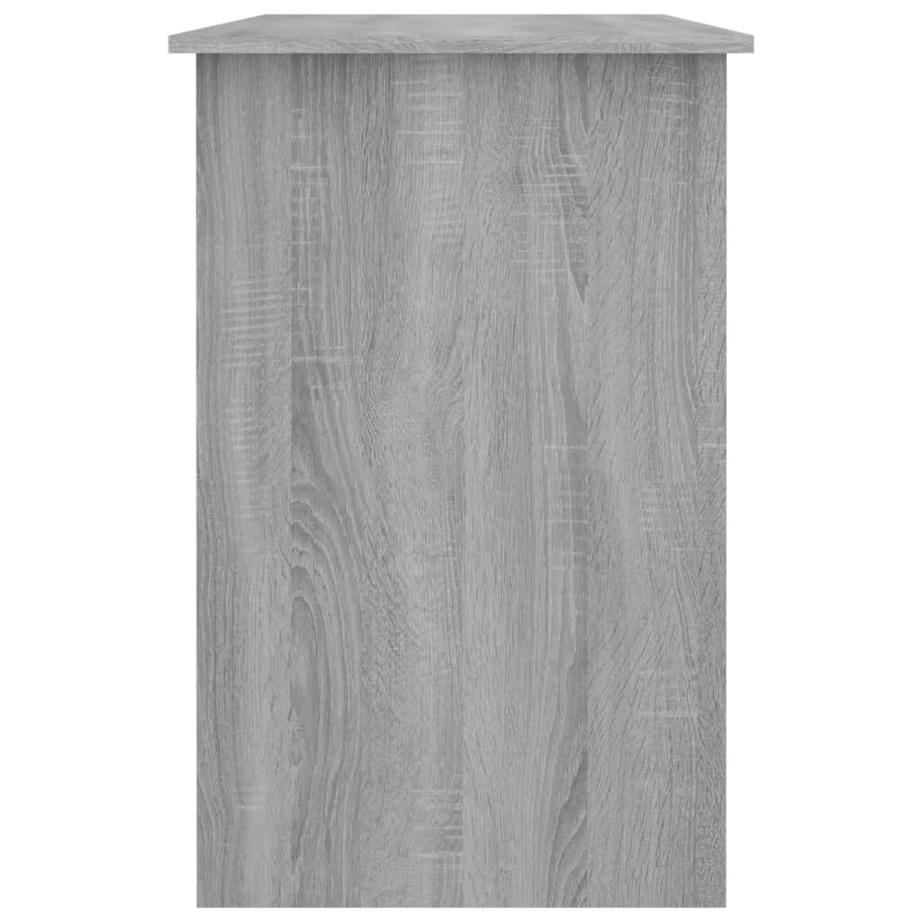 Scrivania Grigio Sonoma in Legno Multistrato 100x50x76 cm con Cassetto e Anta, Tavolo Scrittoio per Ufficio, Casa, Studio, Smartworking, Postazione PC Gaming Salvaspazio