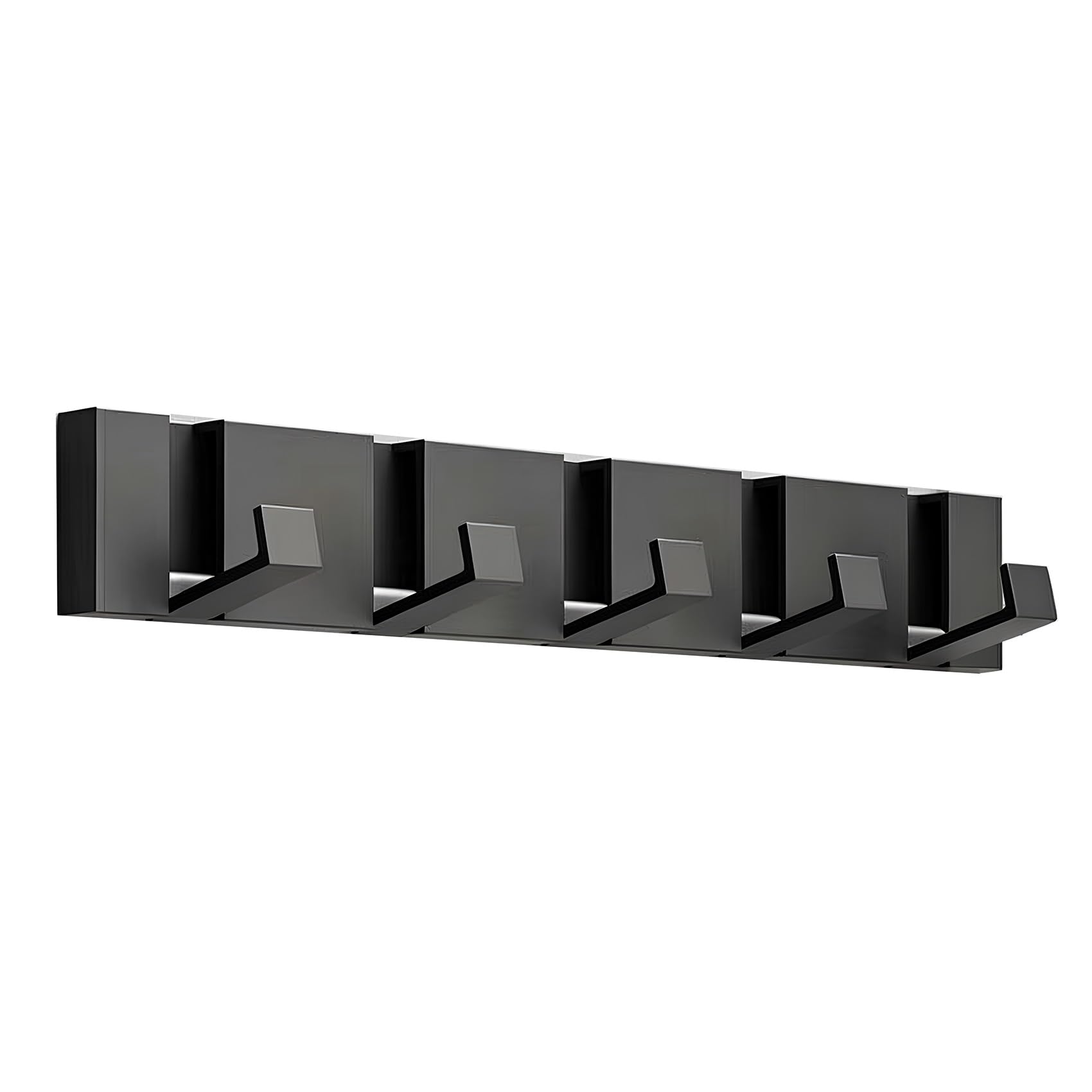 Tzufa Grey Foldable Coat Rack Wall Mounted Aluminum Coat Hooks Hanger Organizer