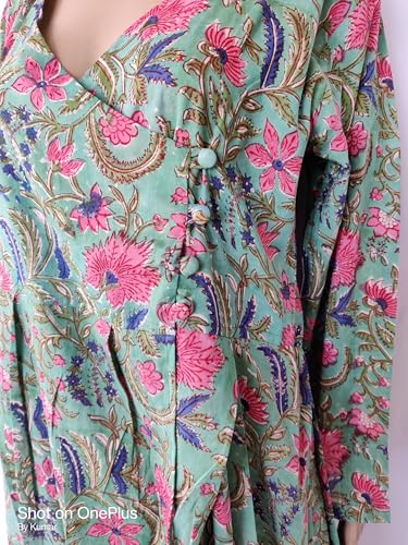 Ethnic Cotton Japanese Night Women's Dress Block Print Kimono Robe Ethnic Long Bridesmaid4