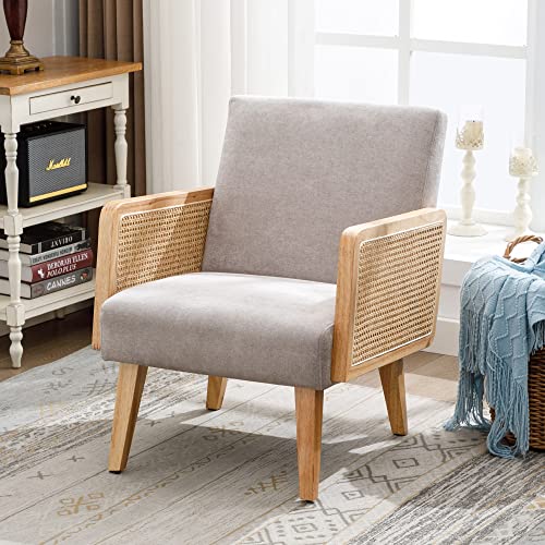 Sillón moderno tela chenille gris claro plegable