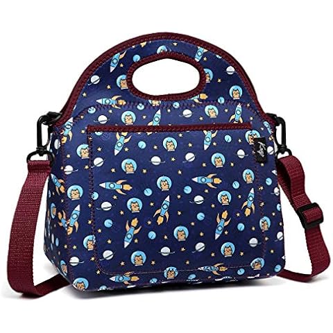 Kasgo Bolsa Térmica Porta Alimentos Neopreno con Bolsillo Frontal Cover