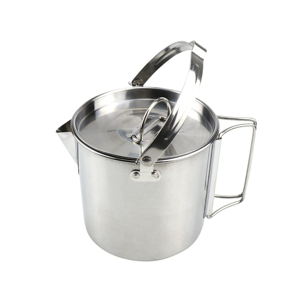 Hervidor de Agua Plegable Inoxidable para Camping y Picnic Tetera Colgante Resistente para Exteriores Utensilio de Cocina Portátil para y Senderismo