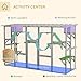 PawHut Catio Outdoor Cat Enclosure Window, Outdoor Cat House with Weather Protection Roof for Multiple Kitties, Wooden Frame, Shelves & Bridges, 118