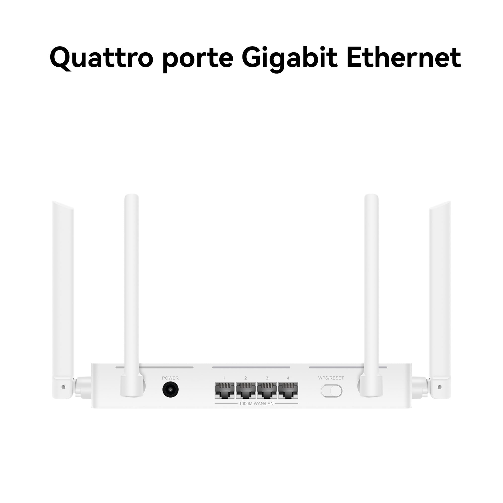 HUAWEI WIFI AX1, Router Wi-Fi 5 dual band AC1200, Velocità elevate, 4 porte Gigabit Ethernet, EasySetting, Diagnosi Wi-Fi visualizzata, Controllo parentale, HomeSec
