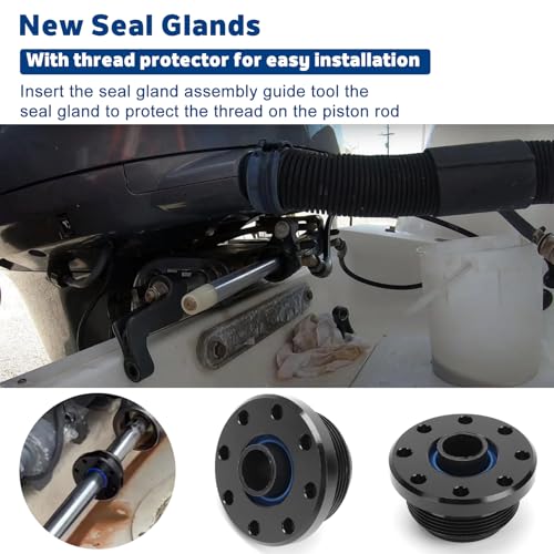 Image of HC5345 Seal Kit for SeaStar Front Mount Hydraulic Steering Cylinder Seal Kit with Pin Wrench HS5157 Replace HC5340, HC5342, HC5343, HC5344, HC5345, HC5346, HC6754, HC6755 Pivot /Front Mount Cylinders