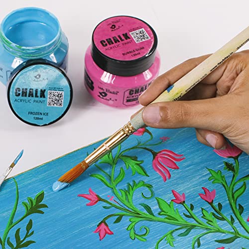 Image of Little Birdie Home Decor Chalk Paint Charcoal - 450 ml |for Wood Furniture, Wall, Home Decor, Glass, Terracotta Pots & Acrylic | Multi Surface Paint