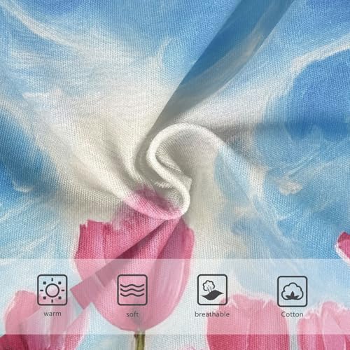 Animal Girls Underwear Toddlers 2t Cotton Panties Little Girl Vibrant Field Pink Tulips Blue Sky Kids Briefs Undies3