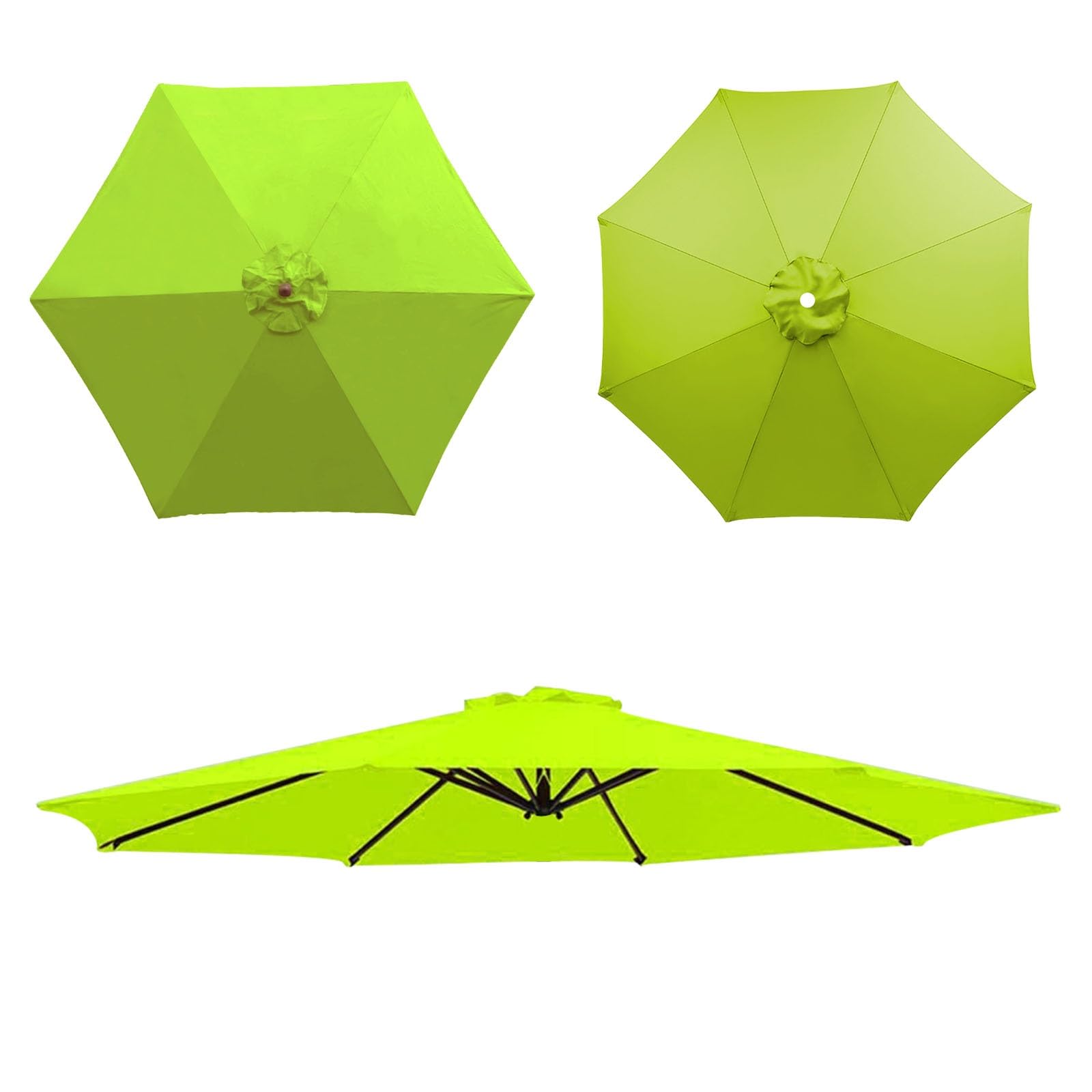 Replacement Parasol Cloth, Market Table Umbrella Canopy, Umbrella Canopy, waterproof, Umbrella Replacement Cloth, Replacement Parasol Fabric cover for Garden Umbrella(Grass green,8ribs:2.7m/8.8ft)