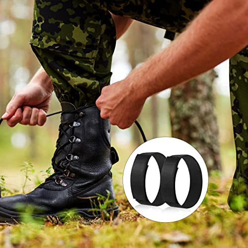 Chivao Black Boot Blousers Elastic Military Boot Straps 1 Inch Wide