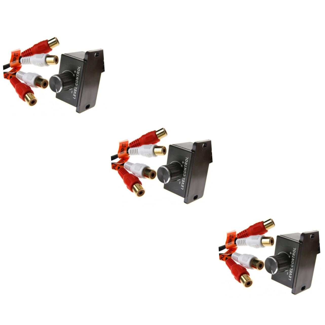 CIYODO 3pcs Car Stereo Bass Volume Control Knob Audio Remote Level Controller RCA Connector