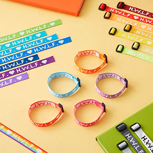 Zodaca HWLF Bracelets Bulk 52-Pack - Adjustable Polyester (10 x 0.6 In) - 26 Assorted Colors - He Would Love First & WWJD Inspirational Bracelets for Church Fundraisers & Sunday School3