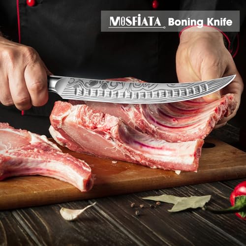 MOSFiATA Butcher Boning Knife, 10.5 inch Sharp Filleting Knife German EN1.4116 Stainless Steel for Meat and Fish Knives Professional Kitchen Knife with Ergonomic Handle Gift Box - Image 4