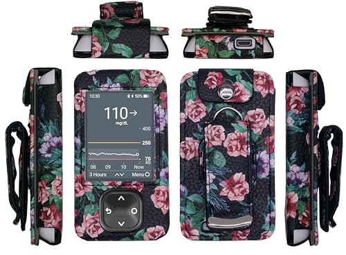 Étui en cuir Dexcom G6 G7 protecteur avec clip rotatif et film d'écran