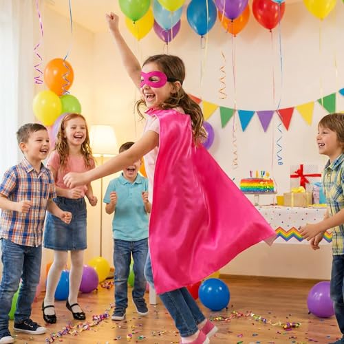 Image of Superhero Capes for Kids Halloween Costumes and Dress up - Superhero Toys Capes 4-10 Year for boys birthday party Gifts
