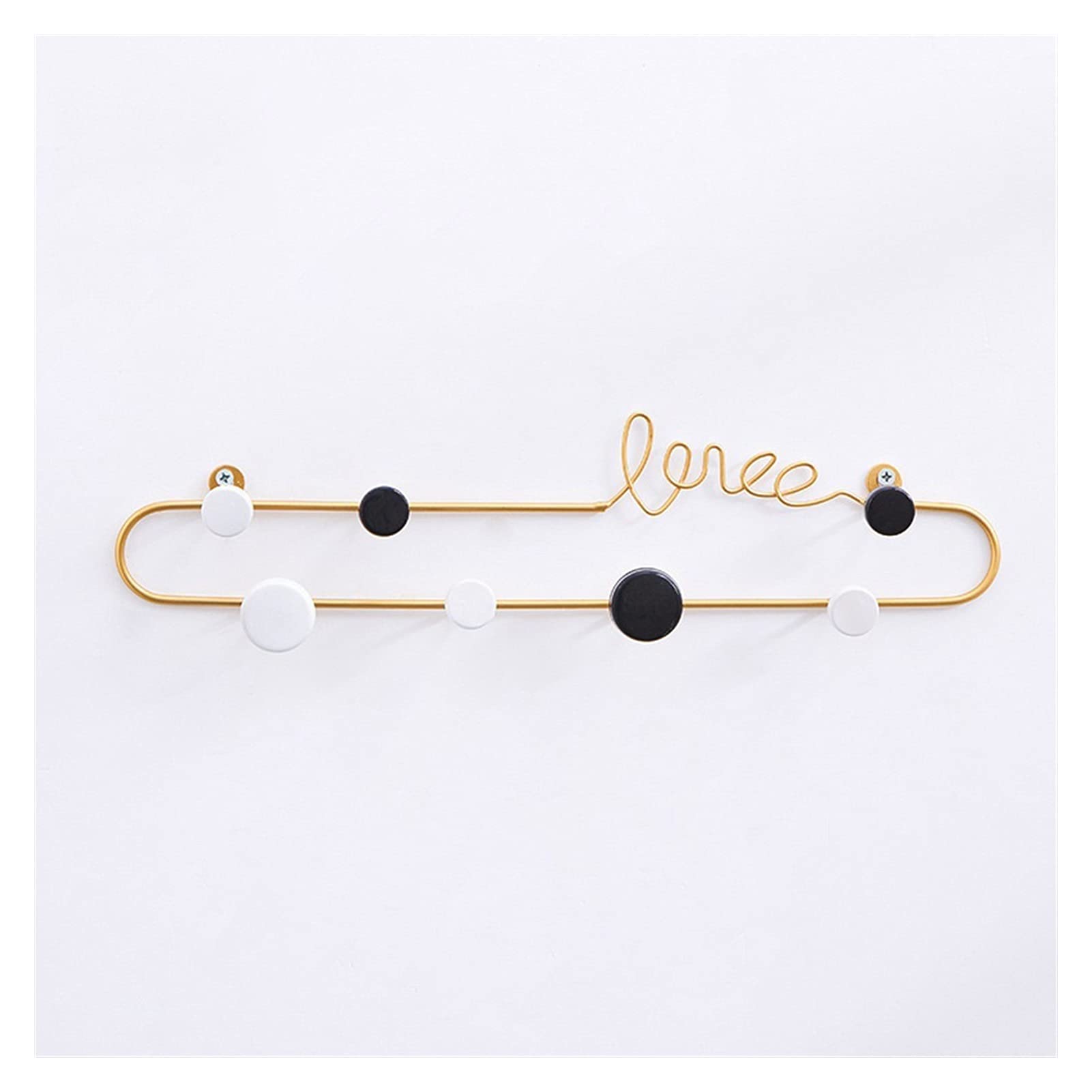 PAFOOA Hooks Coat Rack Hook Hanger Wall Mount Iron Art Hanging Key Clothing Store Decoration Fashion Mounted Rack(A)